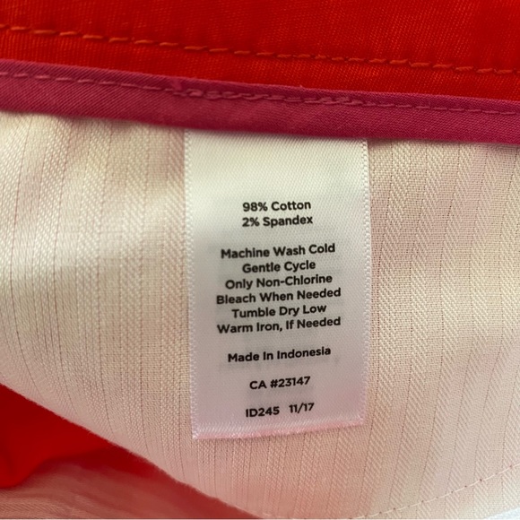 NWT Talbots Perfect Crop Slim-Leg Red Pants Women’s Size 16P - Picture 11 of 12